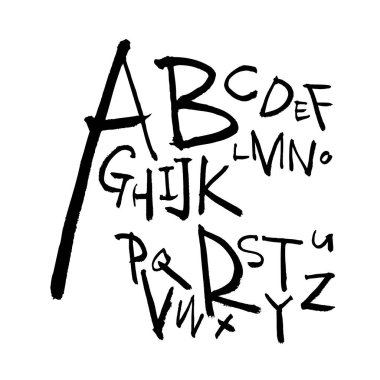 vektör yazı tipleri / el yazısı kaligrafi 