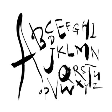 vektör yazı tipleri / el yazısı kaligrafi 