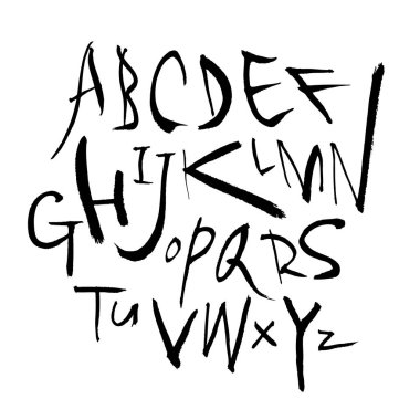 vektör yazı tipleri / el yazısı kaligrafi 