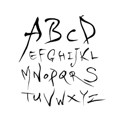 vektör yazı tipleri / el yazısı kaligrafi 