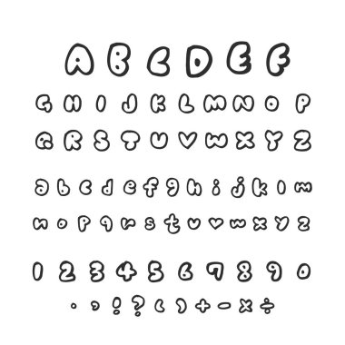 vektör yazı tipleri / el yazısı kaligrafi