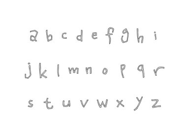 vektör yazı tipleri / el yazısı kaligrafi