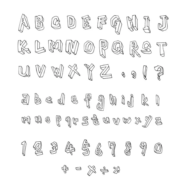 Векторные Шрифты Рукописная Каллиграфия — стоковый вектор