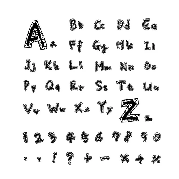 Vectorlettertypen Handgeschreven Kalligrafie — Stockvector