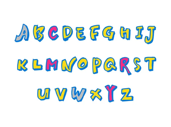 Vectorlettertypen Handgeschreven Kalligrafie — Stockvector