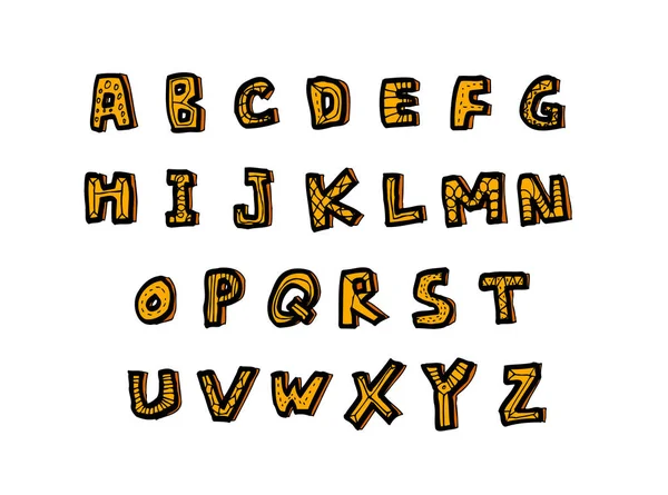 Vectorlettertypen Handgeschreven Kalligrafie — Stockvector