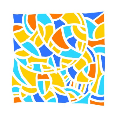 Zen arapsaçı desen / çizilmiş mozaik el resimleri - vektör