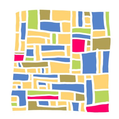 Zen arapsaçı desen / çizilmiş mozaik el resimleri - vektör