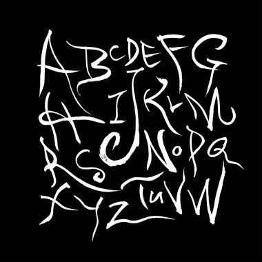 vektör yazı tipleri / el yazısı kaligrafi 