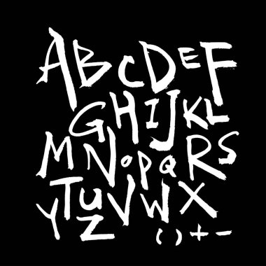 vektör yazı tipleri / el yazısı kaligrafi 