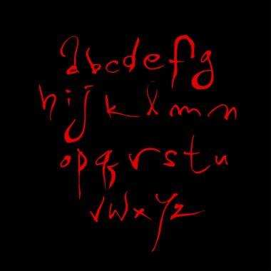 vektör yazı tipleri / el yazısı kaligrafi 