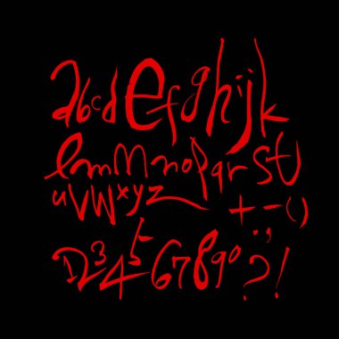 vektör yazı tipleri / el yazısı kaligrafi 