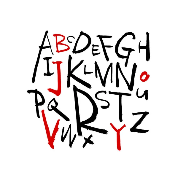 Vectorlettertypen Handgeschreven Kalligrafie — Stockvector