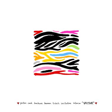 Zebra Baskı / çizilmiş desen el resimleri - vektör