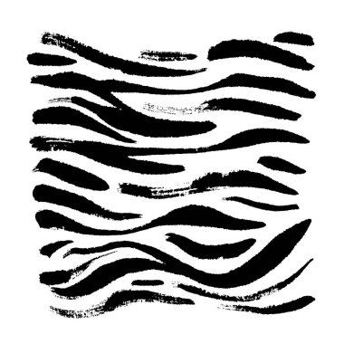 Zebra Baskı / çizilmiş desen el resimleri - vektör