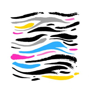 Zebra Baskı / çizilmiş desen el resimleri - vektör