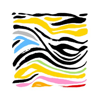 Zebra Baskı / çizilmiş desen el resimleri - vektör