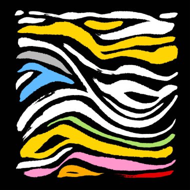 Zebra Baskı / çizilmiş desen el resimleri - vektör