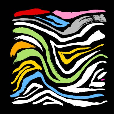 Zebra Baskı / çizilmiş desen el resimleri - vektör