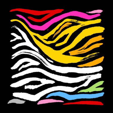 Zebra Baskı / çizilmiş desen el resimleri - vektör