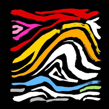 Zebra Baskı / çizilmiş desen el resimleri - vektör