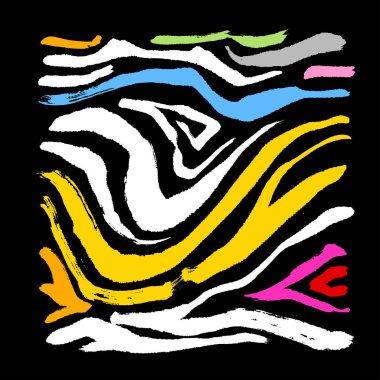 Zebra Baskı / çizilmiş desen el resimleri - vektör