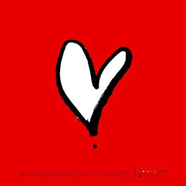 Desen kalp / çizilmiş kalp kroki el - vektör