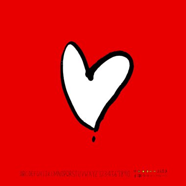 Desen kalp / çizilmiş kalp kroki el - vektör