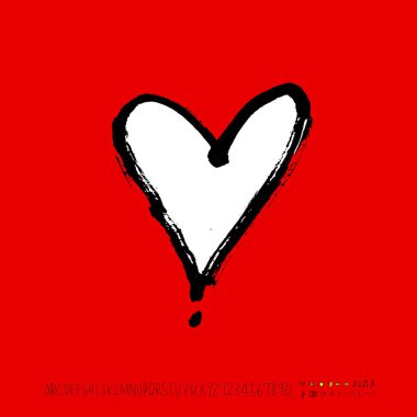 Desen kalp / çizilmiş kalp kroki el - vektör