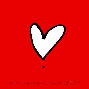 Desen kalp / çizilmiş kalp kroki el - vektör