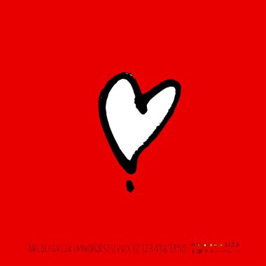 Desen kalp / çizilmiş kalp kroki el - vektör