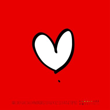 Desen kalp / çizilmiş kalp kroki el - vektör