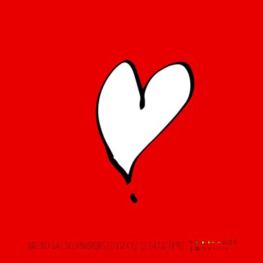 Desen kalp / çizilmiş kalp kroki el - vektör