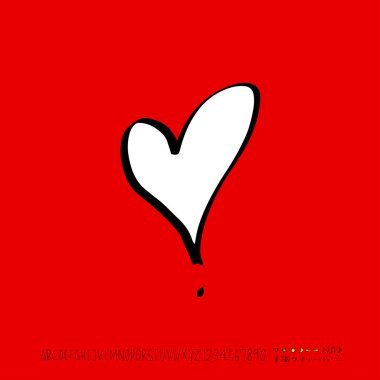 Desen kalp / çizilmiş kalp kroki el - vektör