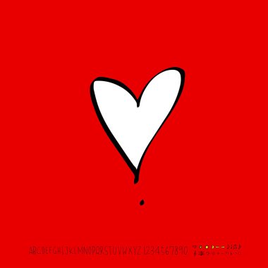 Desen kalp / çizilmiş kalp kroki el - vektör