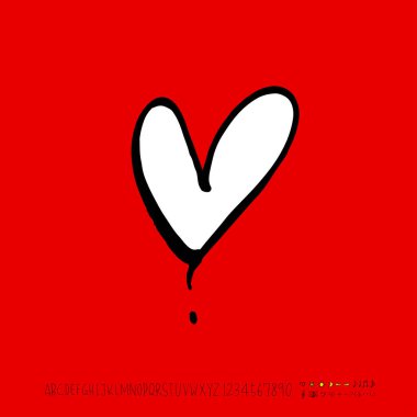 Desen kalp / çizilmiş kalp kroki el - vektör