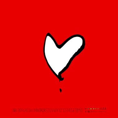 Desen kalp / çizilmiş kalp kroki el - vektör