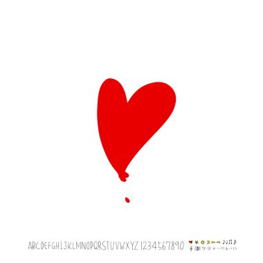 Desen kalp / çizilmiş kalp kroki el - vektör