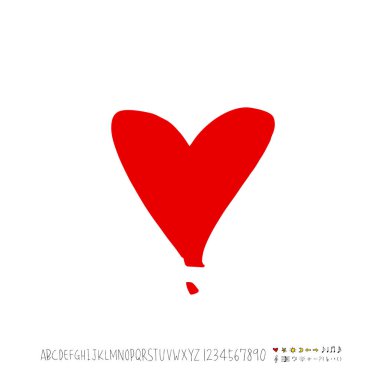 Desen kalp / çizilmiş kalp kroki el - vektör