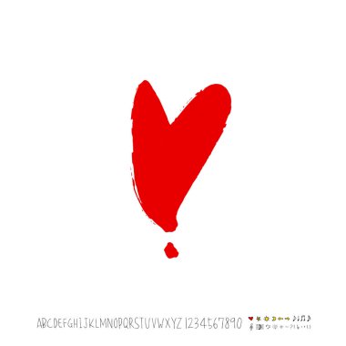 Desen kalp / çizilmiş kalp kroki el - vektör