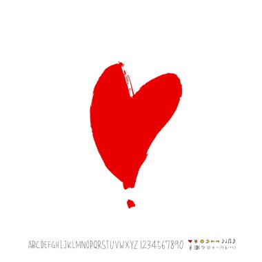 Desen kalp / çizilmiş kalp kroki el - vektör