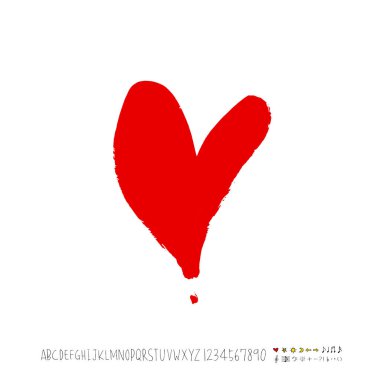 Desen kalp / çizilmiş kalp kroki el - vektör