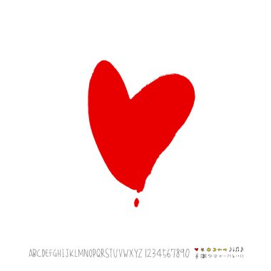 Desen kalp / çizilmiş kalp kroki el - vektör