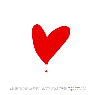 Desen kalp / çizilmiş kalp kroki el - vektör