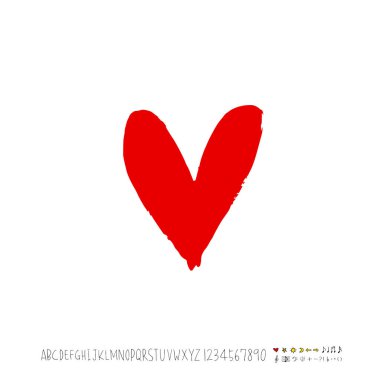 Desen kalp / çizilmiş kalp kroki el - vektör