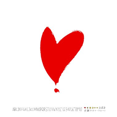 Desen kalp / çizilmiş kalp kroki el - vektör