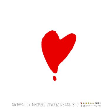 Desen kalp / çizilmiş kalp kroki el - vektör