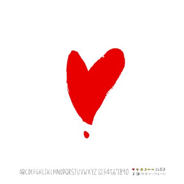 Desen kalp / çizilmiş kalp kroki el - vektör