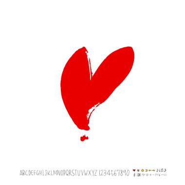 Desen kalp / çizilmiş kalp kroki el - vektör