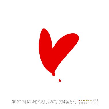 Desen kalp / çizilmiş kalp kroki el - vektör